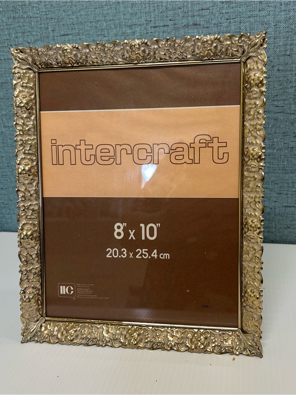 Vintage Hollywood Regency Gold Picture Frame 8x10 | Ornate Stamped Metal